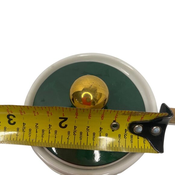 Vintage Otagiri Malachite Green Gold Trim Porcelain Coffee/Tea Pot Retro 6.5" - Picture 8 of 9